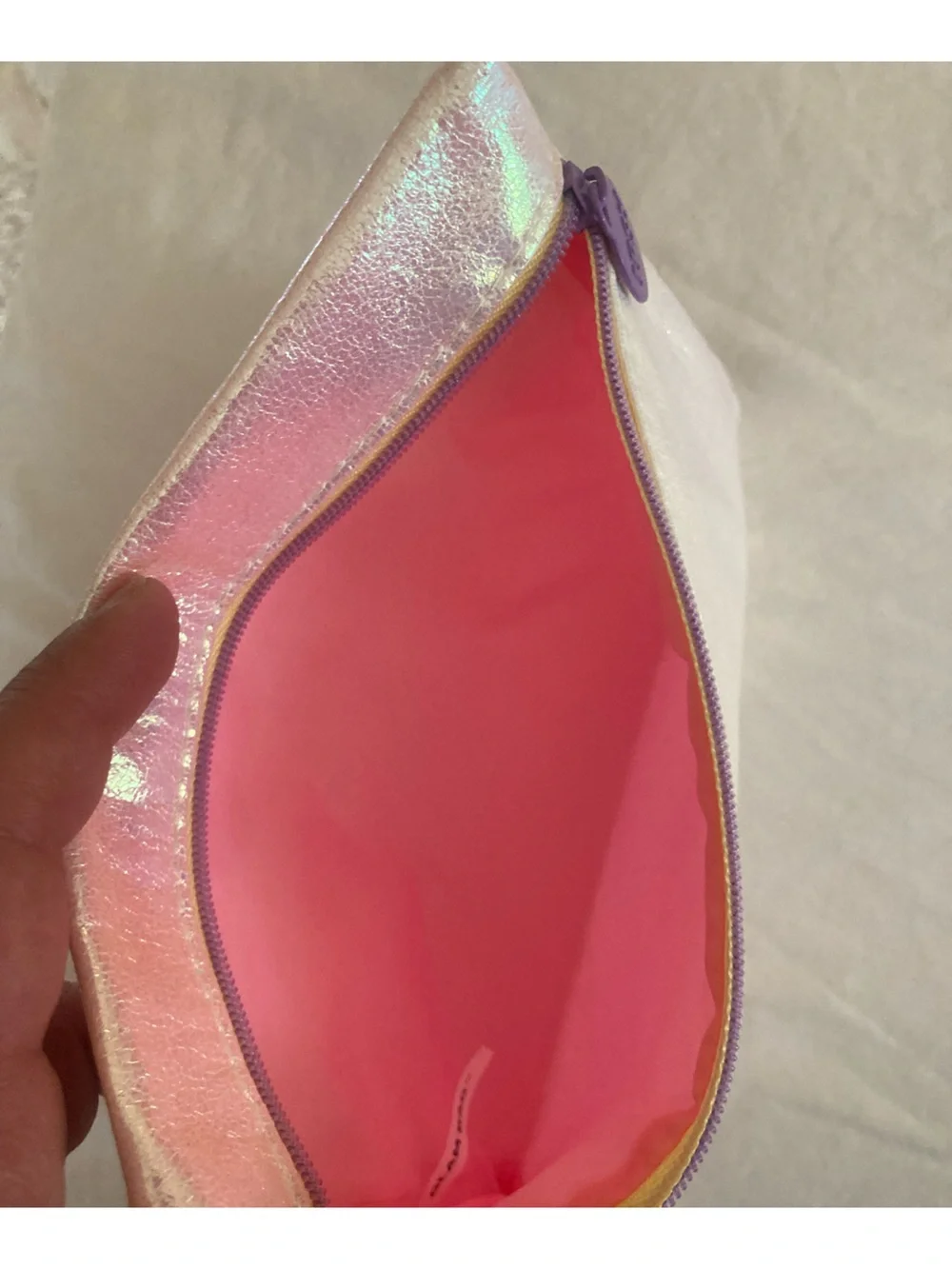 5 Pc Luxury Self-Care Bundle - Iridescent Pastel Makeup Pouch
